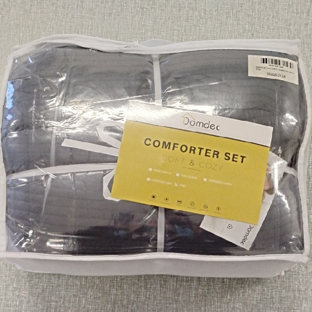 King Size - Dark Gray Comforter Set